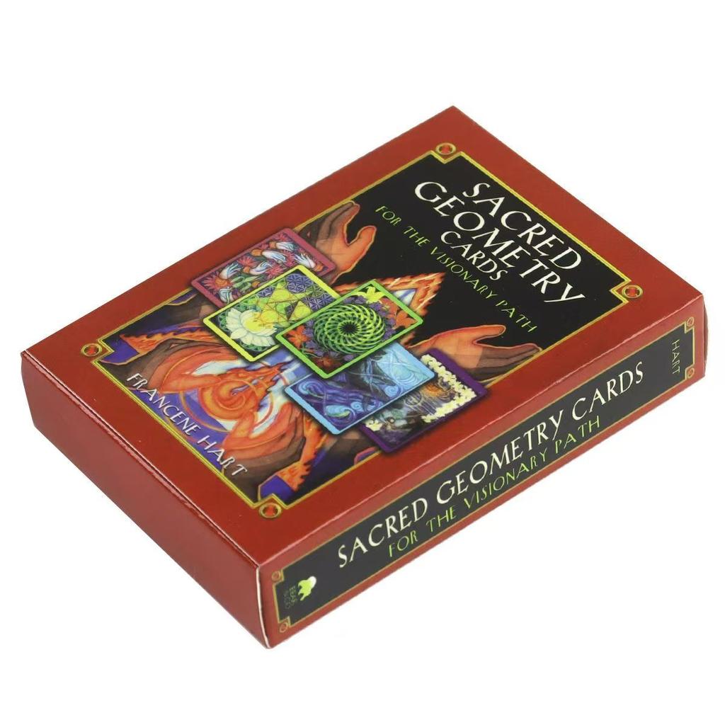 Karty posvátné geometrie pro vizionářskou cestu 10,4*7,3cm 64 ks Oracle karty integrující matematiku, vědu a spiritualitu