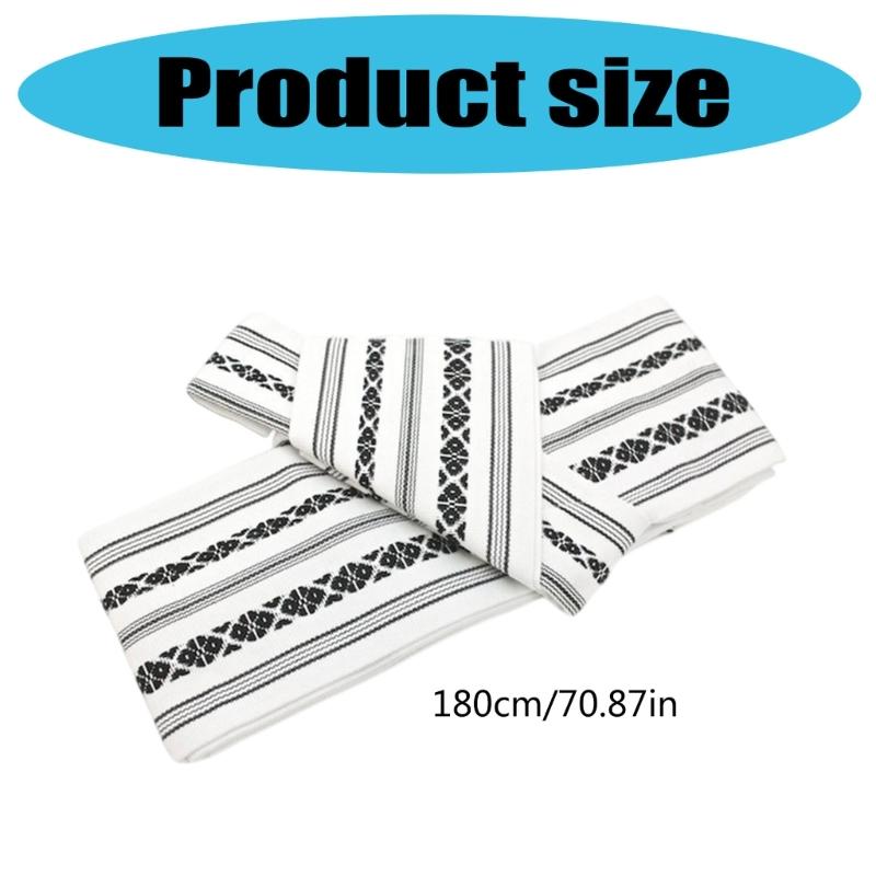 Men's Kimono Belt Adhesive Closure Stretchable Waistband Casual Wear Accessory