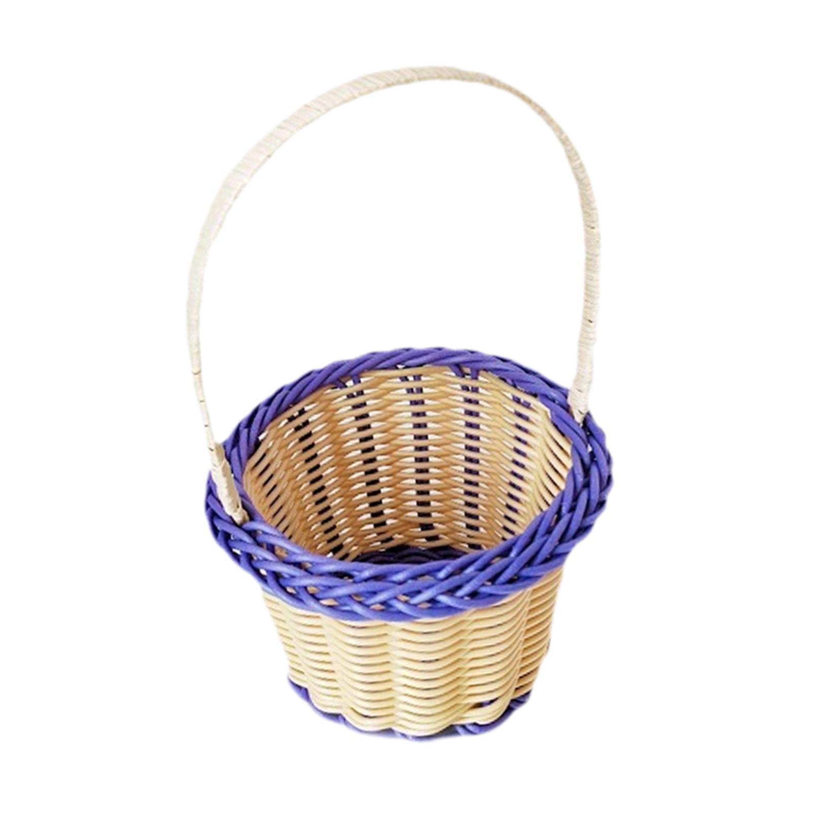 

Корзины для пикника Корзина для покупок Цветочные корзины для сбора урожая сладостей фиолетовый