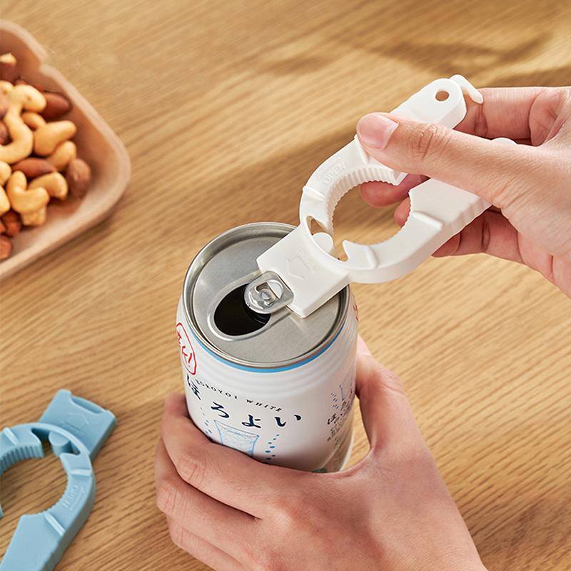 1Pc Bottle Opener Easy Grip Can Opener Multifunctional Plastic Manual Non-Slip Canned Drink Creative Kitchen Gadgets Twist Off Lid