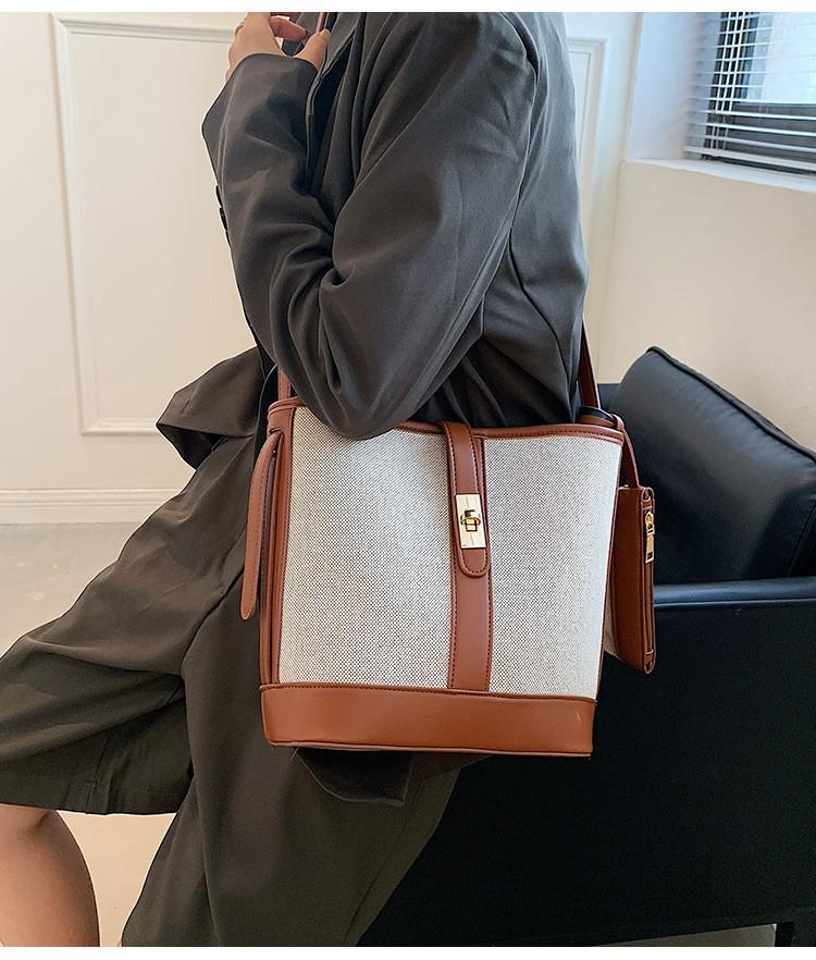 2025 Trendy Women's Canvas Bucket Bag - Large Capacity, Versatile Summer Shoulder and Messenger Bag