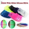 2mm Wide Glitter Silicone Skirts & Rubber Legs - Fly Tying Kit for Poppers, Jigs, Streamers, Buzzbaits - UV & Luminous