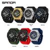 SANDA Multifunctional Sports Watch - Large Dial, Luminous, Waterproof Design for Students.