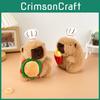 Cartoon Chef Capybara Plush Doll Children Toys Keychains Backpack Decoration