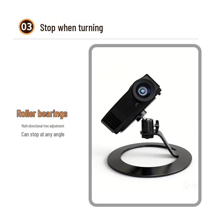 Adjustable Rotating Metal Projector Stand with Front/Side Projection and Strong Load Bearing