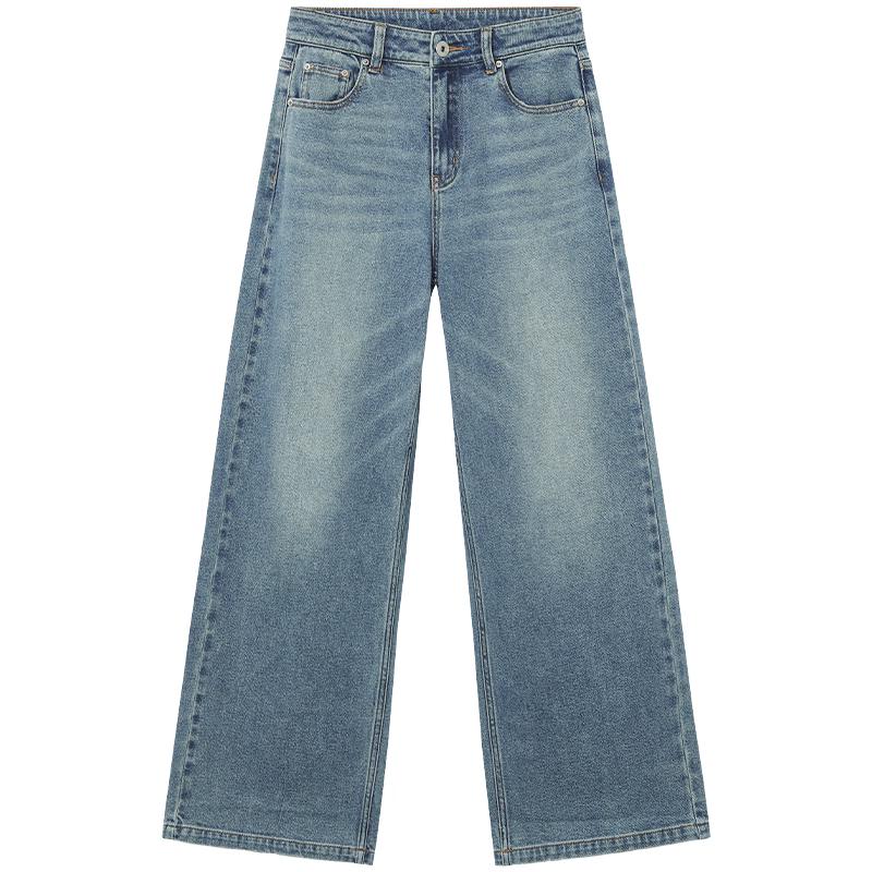 Hotwind Women s 2025 Autumn Wide-Leg Straight Jeans 29