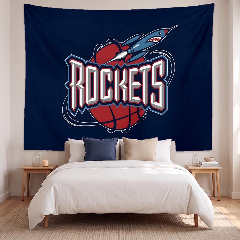 Houston Rockets (1) Künstlerisches Wandbehang-Gobelin für Haus Schlafzimmer Wohnzimmer Dekor Tolle Geschenkidee
