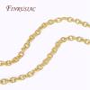 4.7MMX6MM 18K Gold Plated Metal Textured Cable O Shape Chain For Making Jewelry,High Quality Spool Chains DIY Jewelry Findings