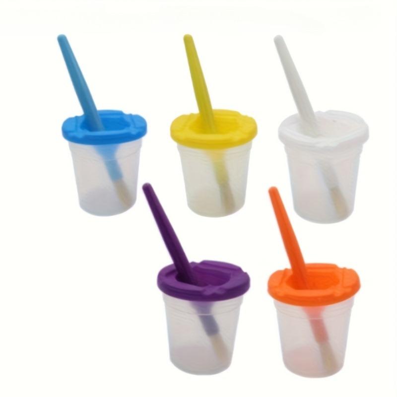 1/10pcs Children's Painting Pen Wash Cup DIY Art Graffiti Paint Pen Wash Bucket Watercolor Gouache Diy Nail Brush Pen Wash Cup