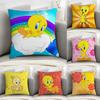 Kreskówkowy T-Tweety B-Bird Poszewka na poduszkę Sofa Dekoracyjna Dom Dwustronny Nadruk Pluszowe Kwadratowe Poszewki na poduszki Dekoracja Poduszki Pokrowiec