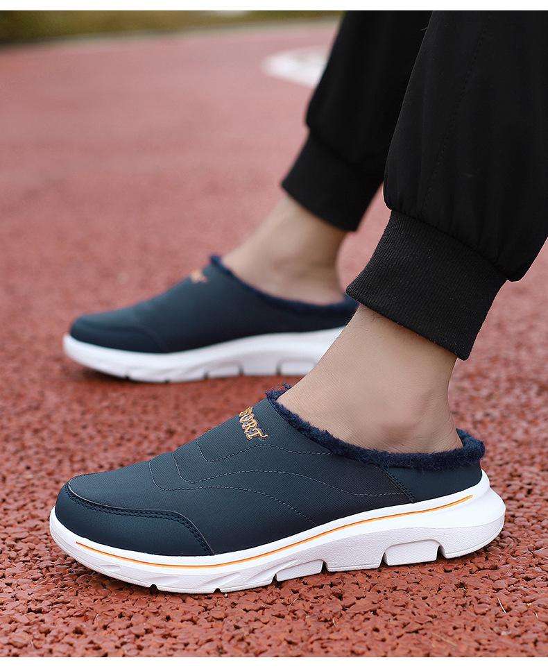 Fashion Men Slippers Winter Warm Plush Home Indoor Couple Slippers WaterProof Comfort Shoes Men Footwear Large zapatillas de mujer