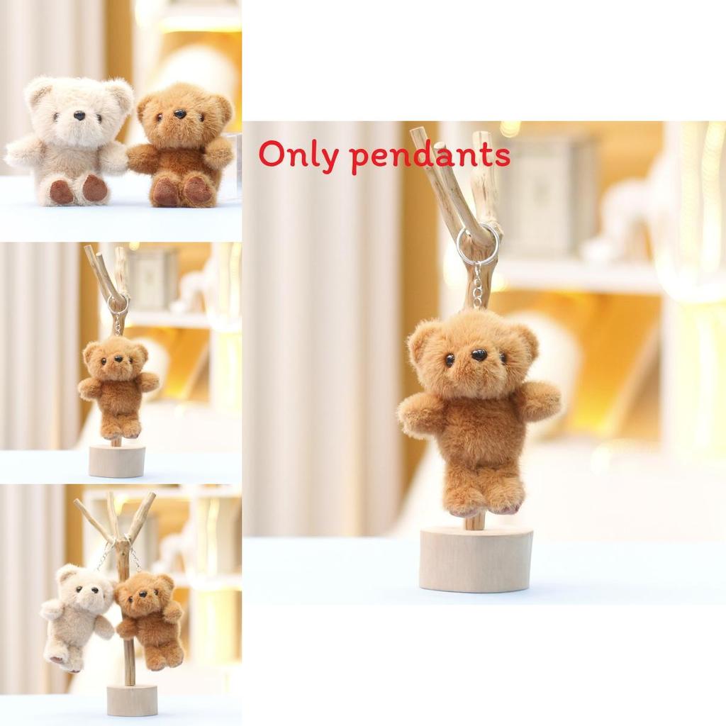 Plush Bear Keychain With Super Soft Short Plush For Girls Gift And Bag Decor