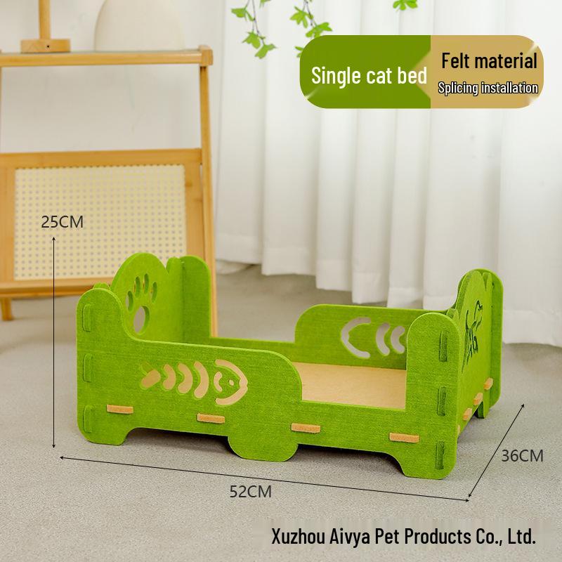 Two-Layer Cat Nest Bed: Multi-Level Felt Cave for Kittens