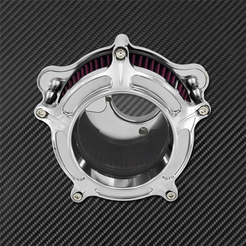 Motorcycle Air Filter Air Cleaner Kit CNC Intake System Chrome For Harley Sportster Dyna Softail Touring 883 1200 Electra Glide