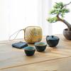 Edenus Contentment Portable Ceramic Tea Set, 1 Pot 2 Cups