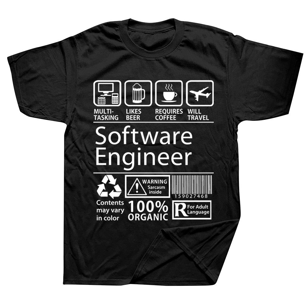 Software Engineer Programming T-Shirt Men Eat Sleep Code Repeat Programmer Developer Awesome Geek Tops T Shirt Camisas - Men ... S разноцветный