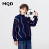 MQD Boys' Academic Style Argyle V-Neck Knit Sweater
