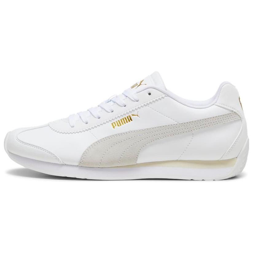 Puma Turin 3 Golazo White Alpine Snow Unisex Sneakers Gold 397493-01 35.5