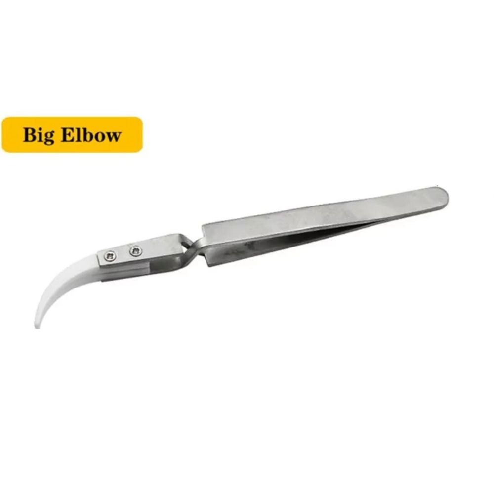 3 PCS Straight Tip Soldering Tweezers Reverse Anti-Static Tweezers Durable Ceramic Tweezer  Repair