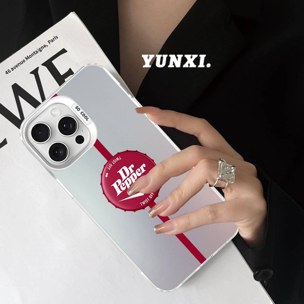 

D-Dr Pepper Cartoon Phone Case For IPhone 17 16 15 14 13 12 11 Pro Max Plus Pro Colorful Shell iPhone 15pro max