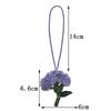 Fashion 3D Sequin Flowers Bouquet Beaded Pendant DIY Rhinestone Beads Keychain Lanyard Hanging Rope Handmade Bag Accessories