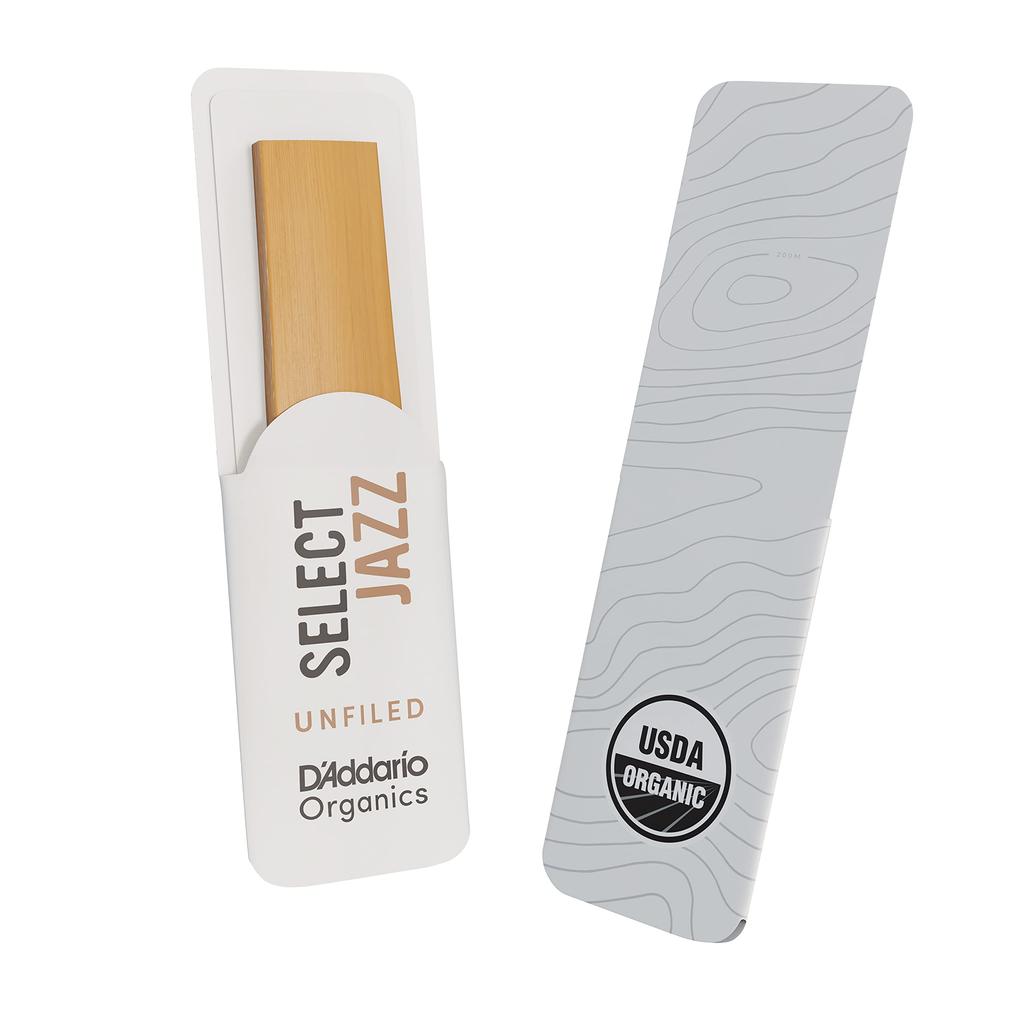WoodWinds Reed for Soprano Saxophone USDA Organic Certified SELECT JAZZ UNFILED ORRS10SSX3S Pack of 10 D'Addario D'Addario [Hardness 3S] []