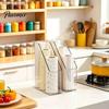 Tidy Desktop Storage Kitchen Cling Film Organizer, Space Saving Durable Box, Large Office Desk Drawer Organizer Capacity Vertical Bin, for Food
