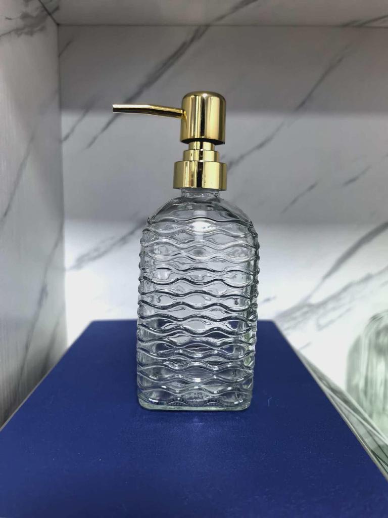 410ml Glass Pump Bottle for Hand Sanitizer, Soap, Shampoo, and Shower Gel