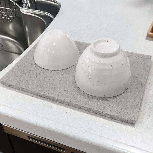 Bestco Cellulose Draining Mat, Kitchen Dishware, Absorbent, Approx. 45 x 31 cm, Gray, MA-193