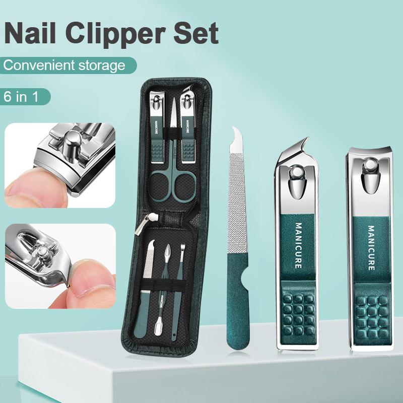 

Набор ножниц для ногтей, маникюрные наборы из нержавеющей стали, ярко-черные кусачки для ногтей, инструмент для красоты, мужские и женские специальные инструменты для педикюра