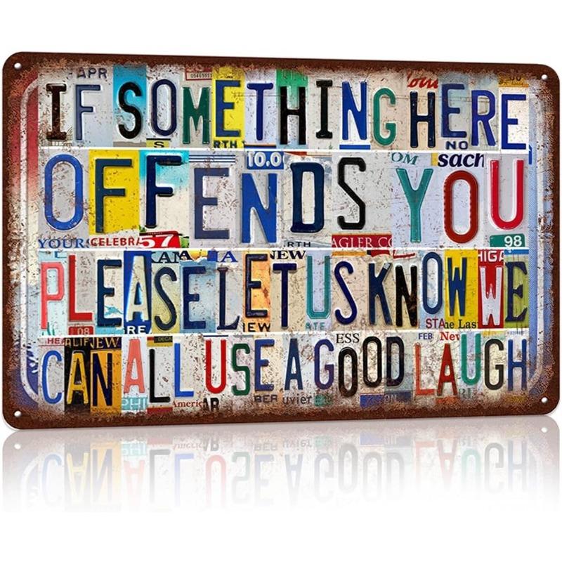 "Live" Word Metal Sign, Retro Wall Art Decor