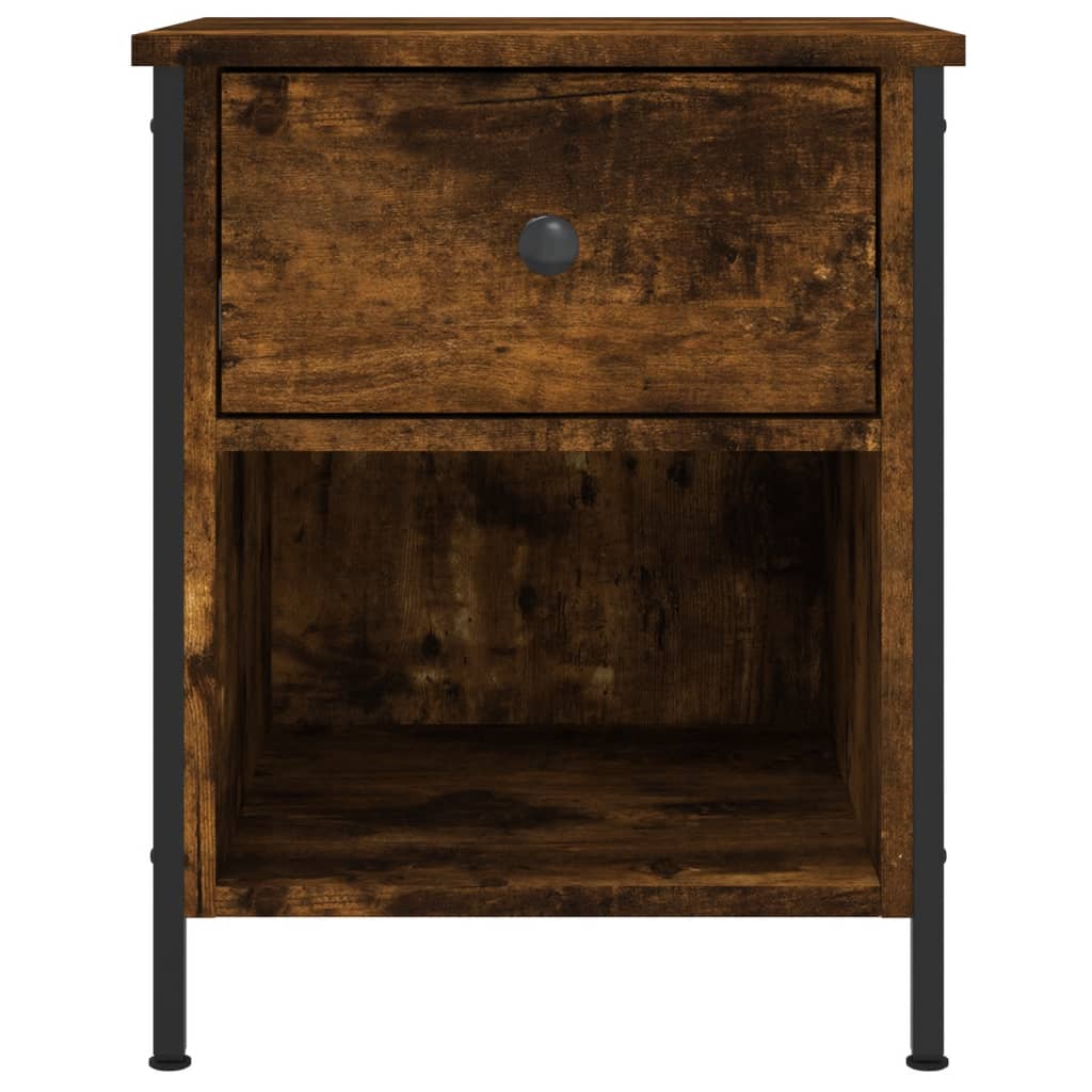 Nightstand Smoked Oak 40x42x50 Cm Engineered Wood