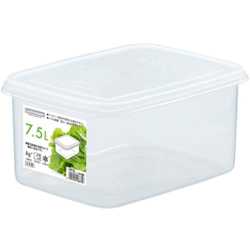 Iwasaki Industries Antibacterial and Stain-Resistant Storage Container, Jumbo Case, Medium, Deep, 7.5L, B-887 KB, Made In Japan