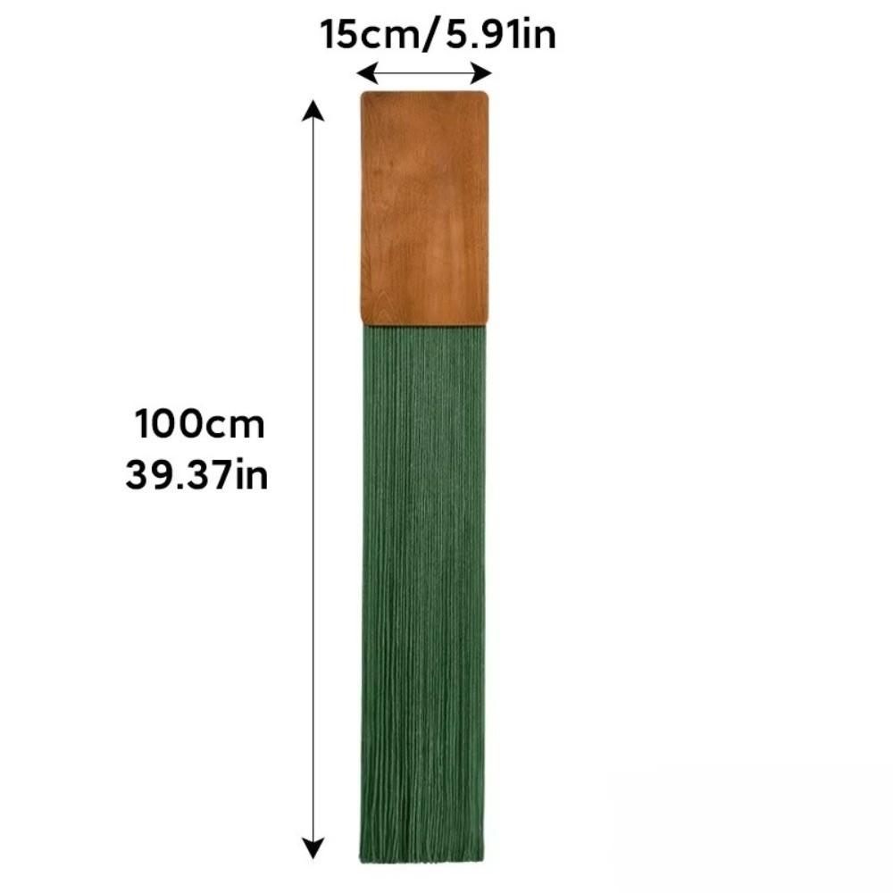 Vertical Wall Hanging Wooden Top Tassel Macrame Wall Decoration  For Living Room Bedroom