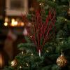 Glittery Branch Decoration Glitter Artificial Christmas Tree Pick, Sparkling Faux for Party Pick Ornament, Curly Decorative Twigs Stick Stem