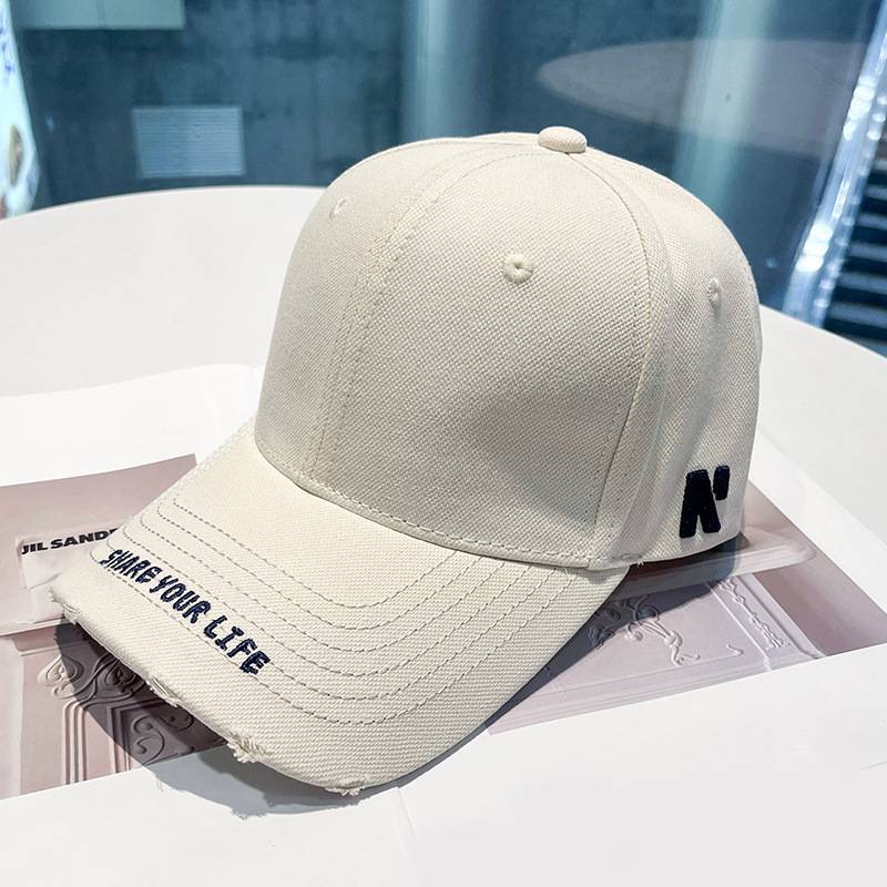 Spring Letter Embroidered Baseball Cap With Sun Protection For Women Outdoor Casual Wear