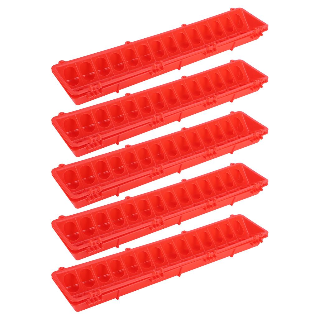 5Set Thicken Bird Feeder Outdoor Hanging Plastic Pigeons Feeding Device Cage Accessory Red