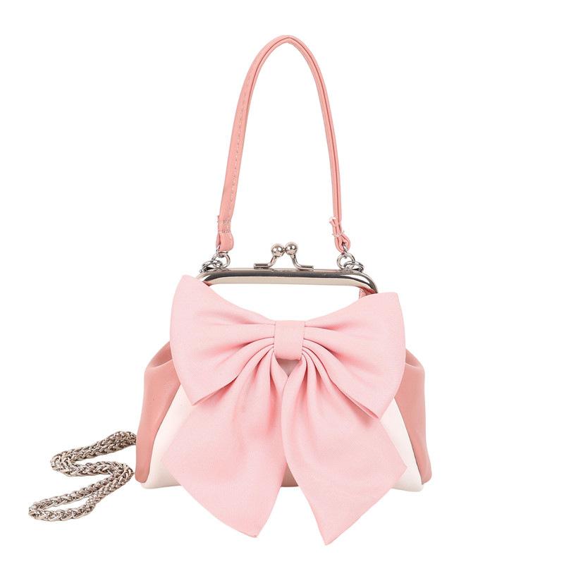 Cute Little Bag 2025 New Mori Sweet Girl Bow Foreign Style Versatile Clip Buckle Messenger Shell Bag Tide