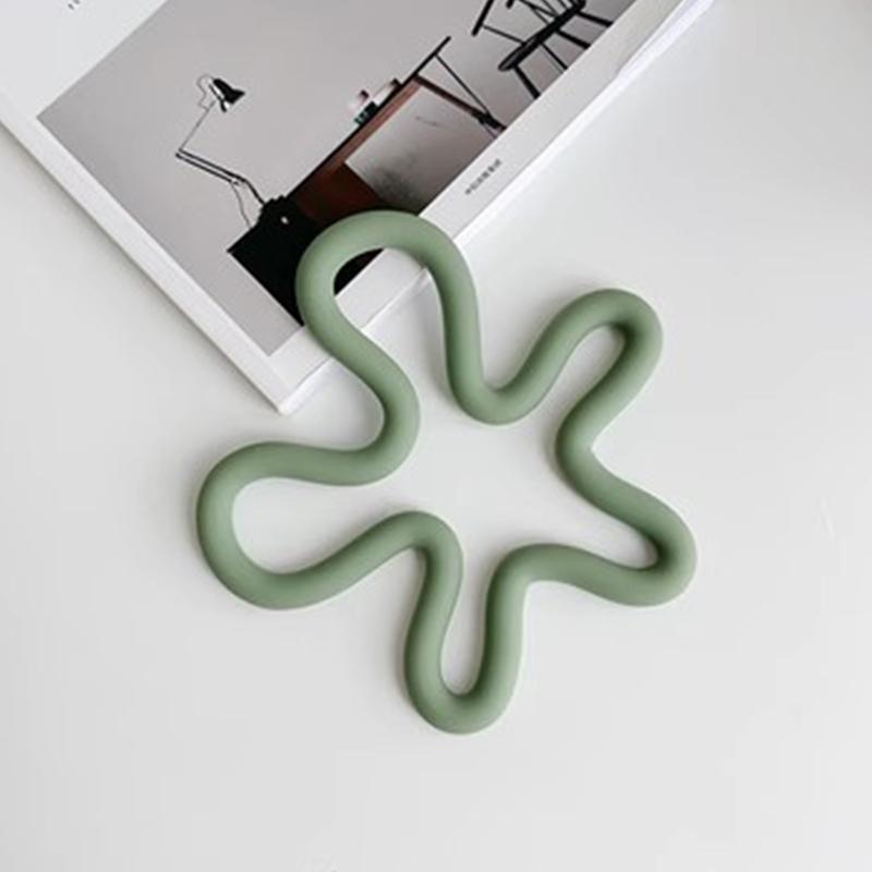 

Геометрический термостойкий силиконовый коврик Подставки под стаканы Нескользящие держатели для кастрюль Настольные подставки Кухонные принадлежности Подставки Подставки зелёный