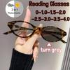 Ovale Vintage photochrome Myopiebrille Damen Blaulichtfilter Lesebrille Herren Blaulicht blockierend Farbwechsel Kurzsichtigkeitsbrille Modebrille