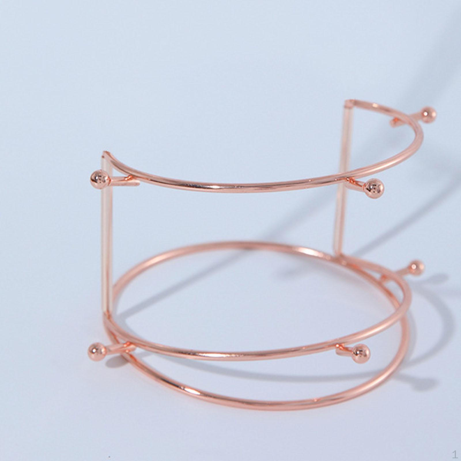 

Stand Hair Accessories Organizer for Women and Girls Storage Rack Shop Shopping Centers rose gold 2 tier