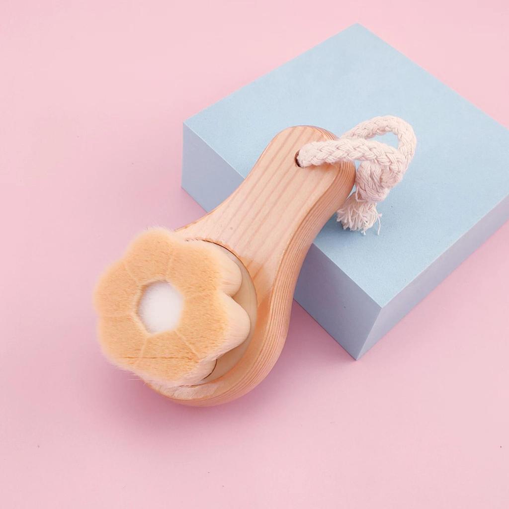 Pflaumenblüten Konkave Reinigungsbürste – Weiche Faserborsten für Tiefenreinigung des Gesichts