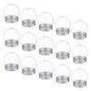 9Pcs Clear Round Candy Jar Snow Globe DIY Kit Plastic Spherical Bottle Craft Making Water Globe Holiday Winter Ornament Kit
