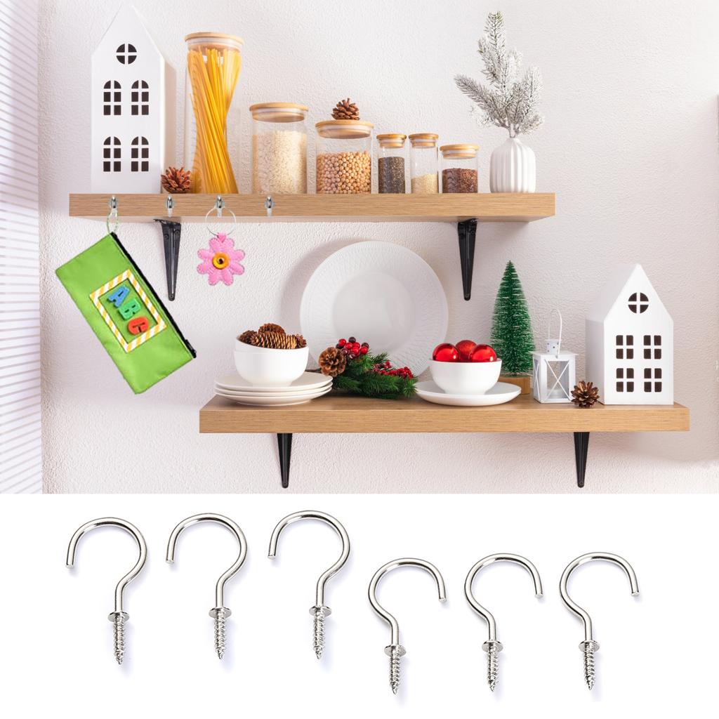 Bulk Pack of 100 Eye Screw Ceiling Hooks Small Screw Hooks Mini Screw for Wood Screw in Hooks for Art Decorations Key