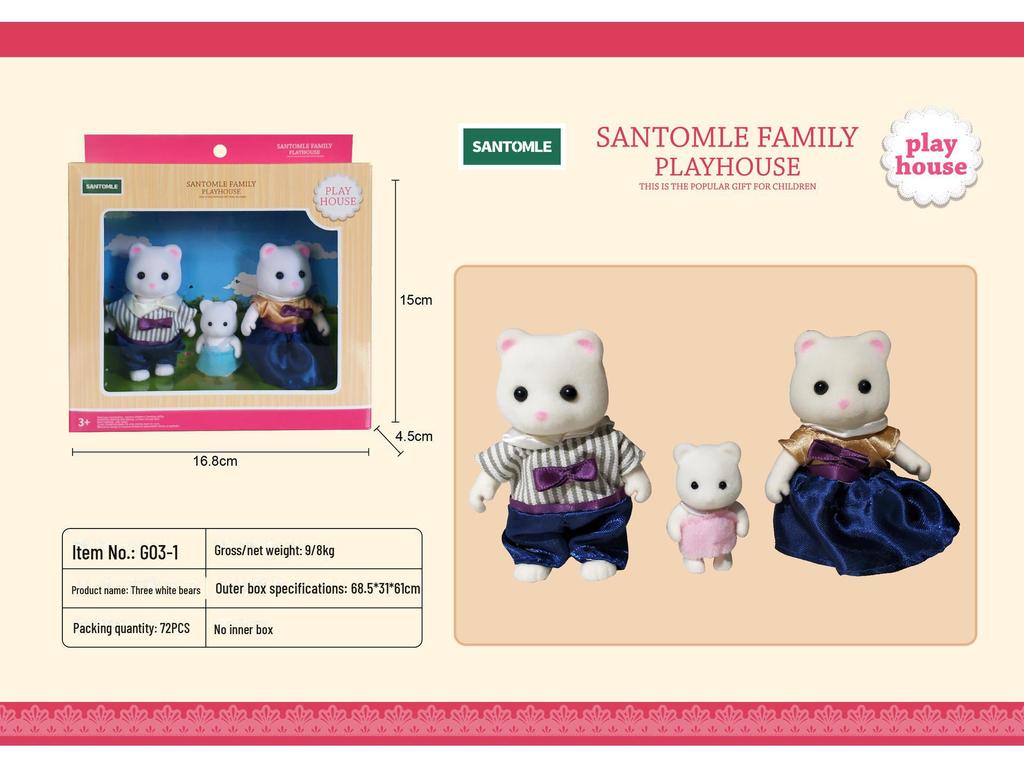Senbel Mini Rabbit Doll Clothes Accessories for Children's Play House Set