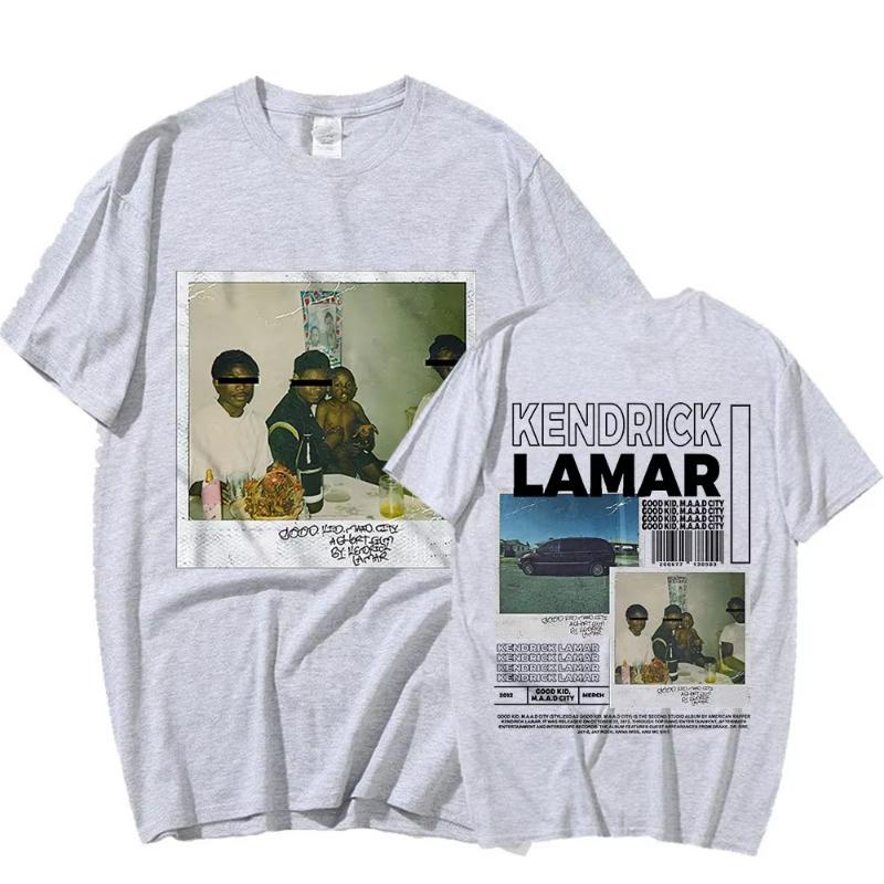 Rapper Kendrick Lamar Good Kid Tshirt Unisex Women Fashion Hip Hop Music Album Graphic Short Sleeve Oversized Tshirts Streetwear