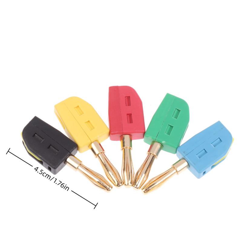 10Pcs 4Mm Banana Plug High Current Quick Connect Gold-Plated Banana Connector 32A Electrical Test
