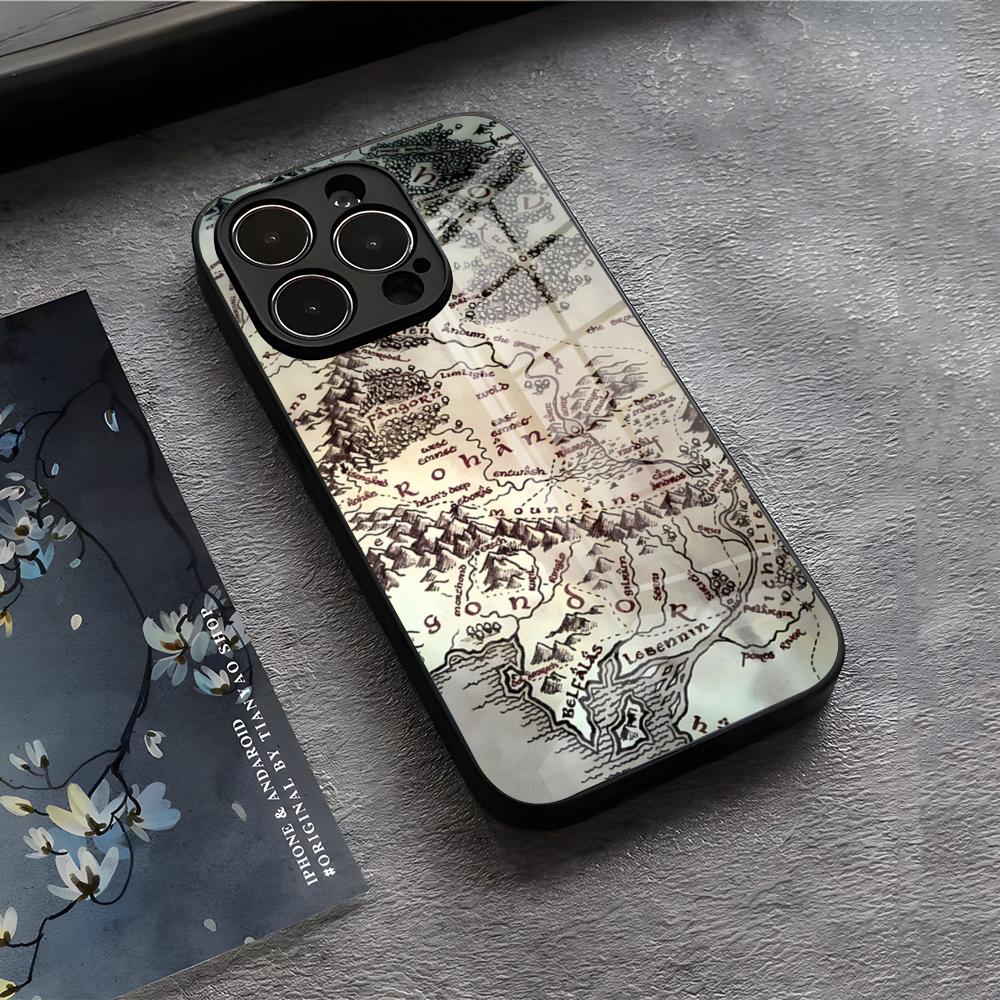 Movie Rings Of The Lords Phone Case For IPhone 17 Air 16 E Pro Max 15 14 13 Mini 12 Pro 11 Max Plus Black Glass Cover