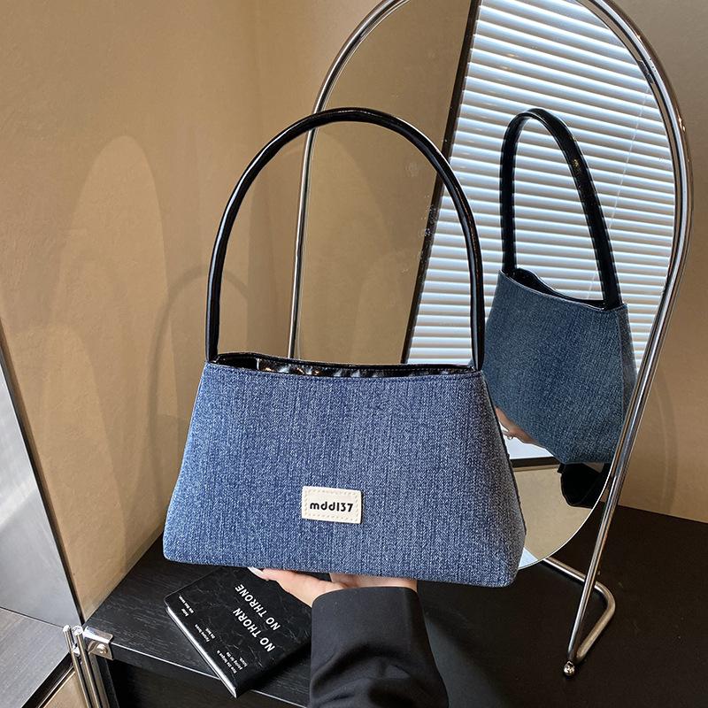 

Underarm bag women s fashion casual denim shoulder bag niche commuter handbag