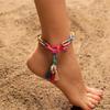New Trendy Multicolor Acrylic Anklet for Women Boho Tassel Ball Pendant Handmade Anklet Leg Chains Charm Summer Beach Jewelry